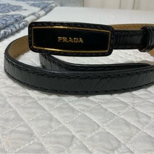 Authentic Black leather PRADA belt